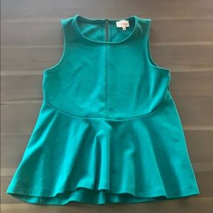 Kelly green peplum top